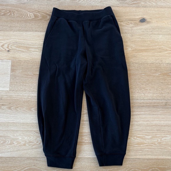 Tibi Sculpted Sweatshirt & Calder Sweatpants Set Navy Blue Sz Med - Picture 2 of 6